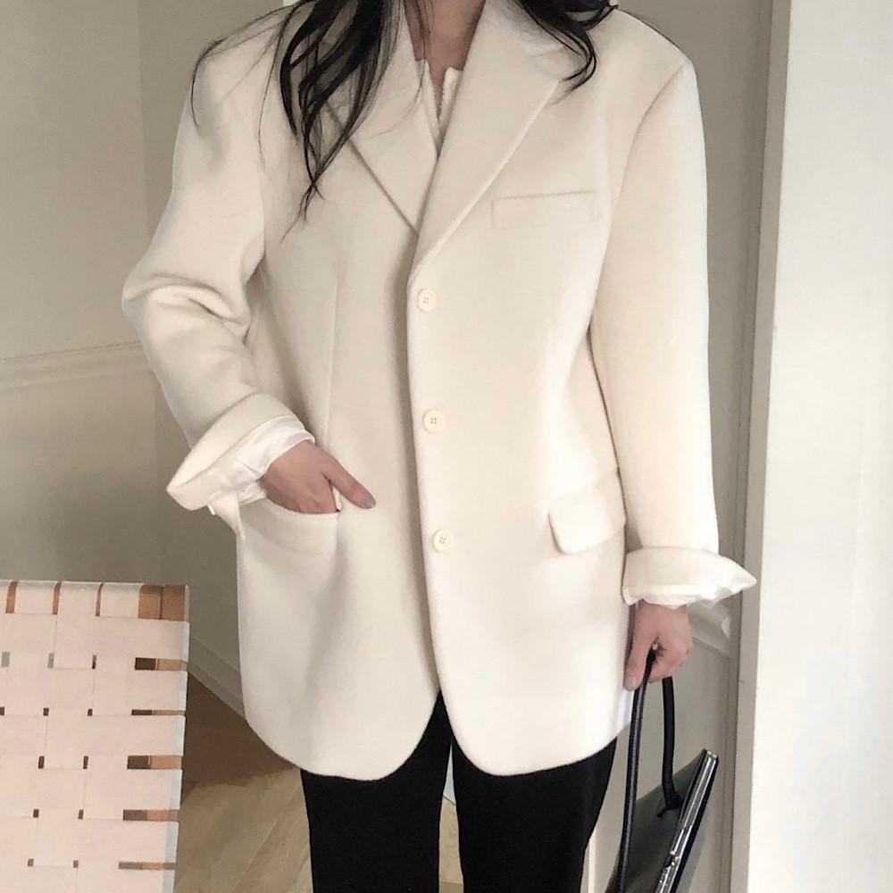 오버클래식 오버 울 하프 코트 (2col) 울80 겨울 오버핏