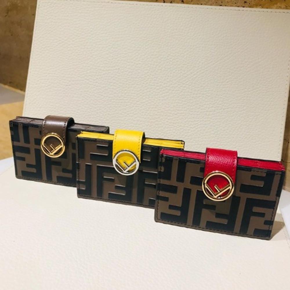 펜디 F 이즈 FF 레더 컬러 아코디언 카드홀더 (3컬러)