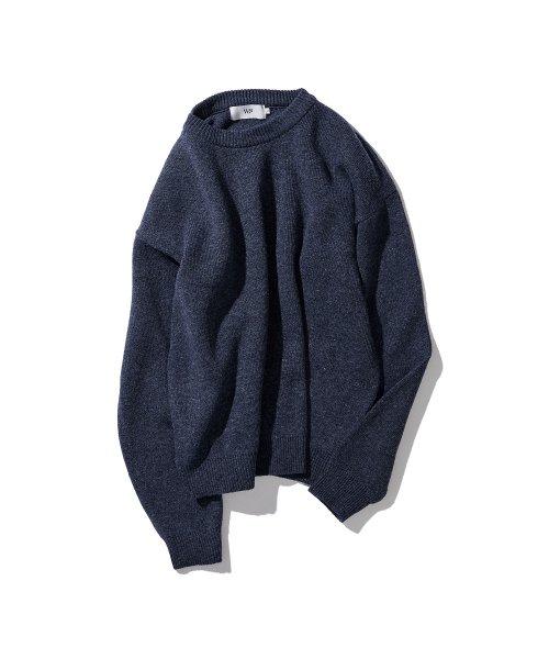 세미오버 울 블렌디드 니트 DEEP NAVY