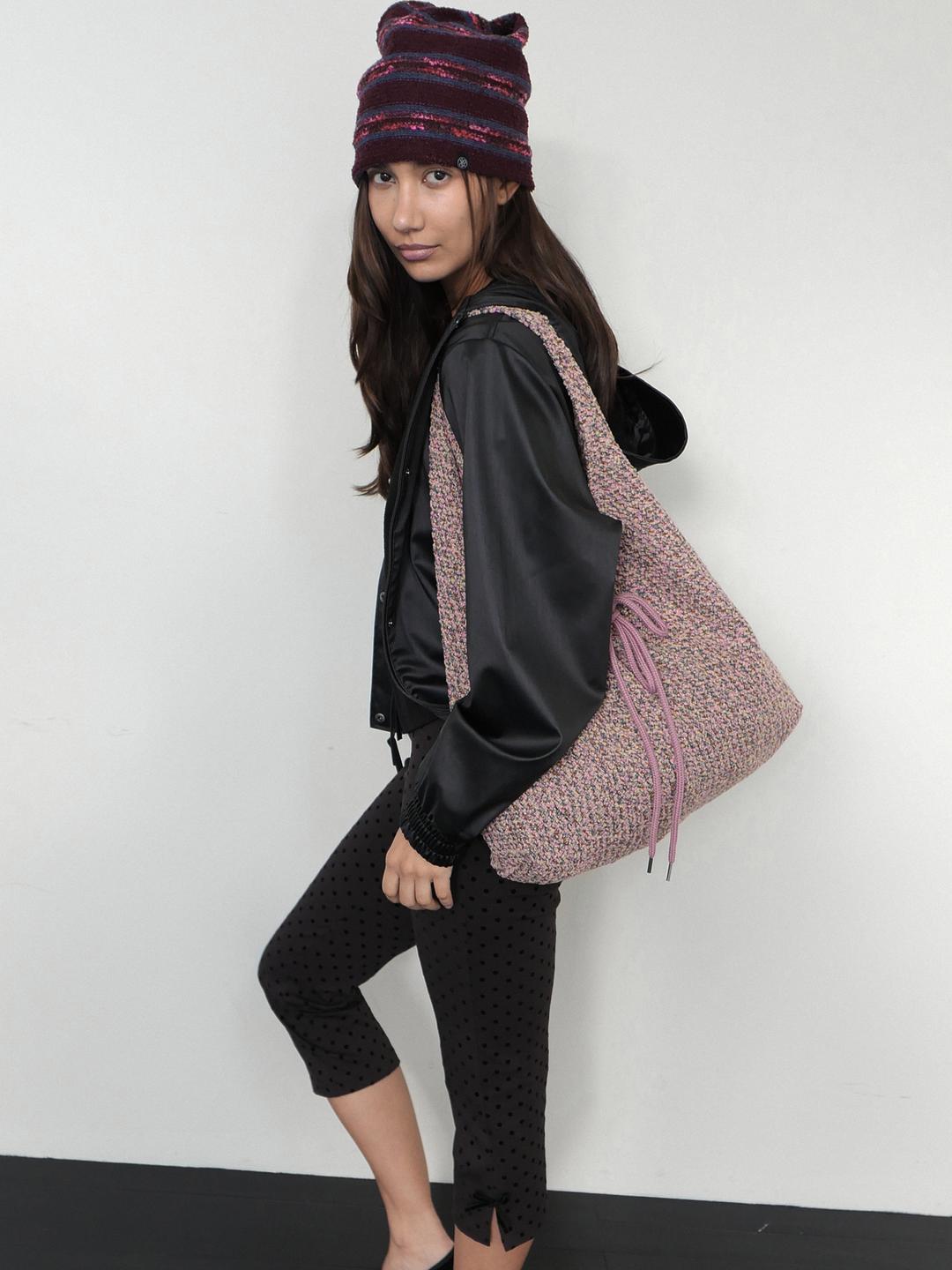Jeanne Knit Shoulder Bag_Pink