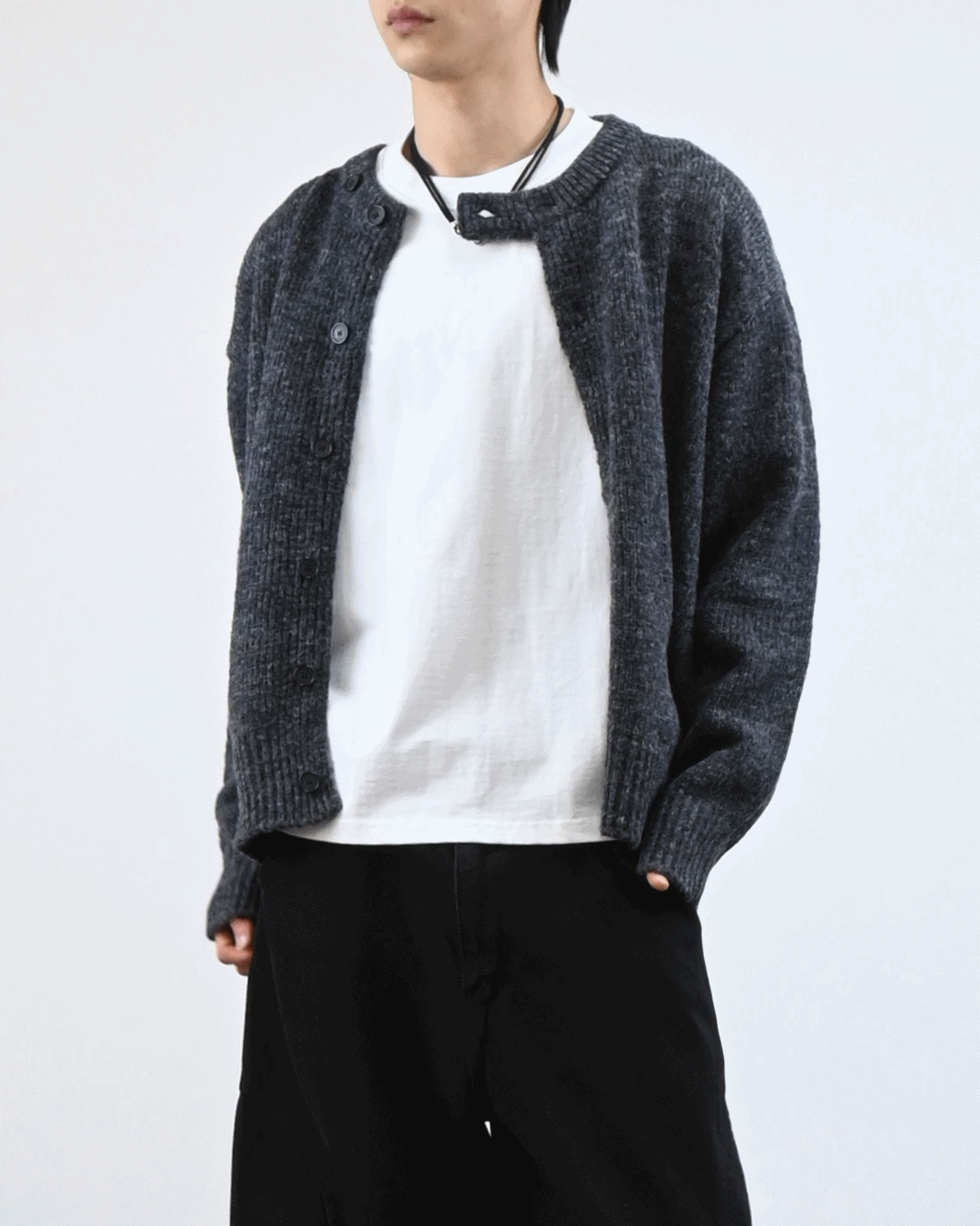 cover snap knit cardigan