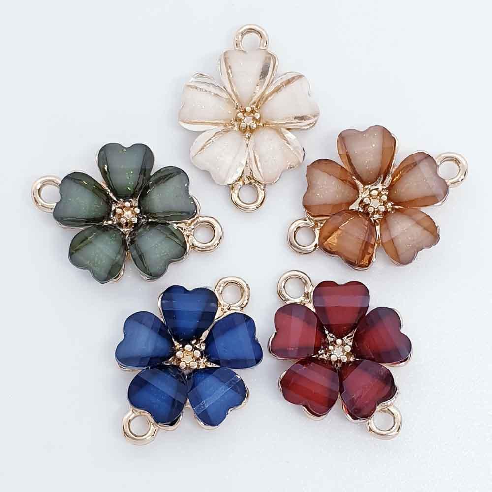 펄 컬러 빈티지플라워(양고리) 펜던트