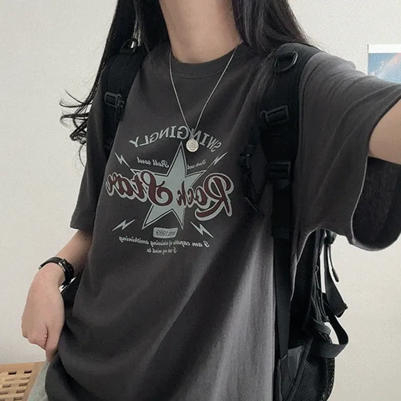 [당일출고!/단독자체제작!/오버핏] 빈티지 락스타 박시 반팔티 (3color)