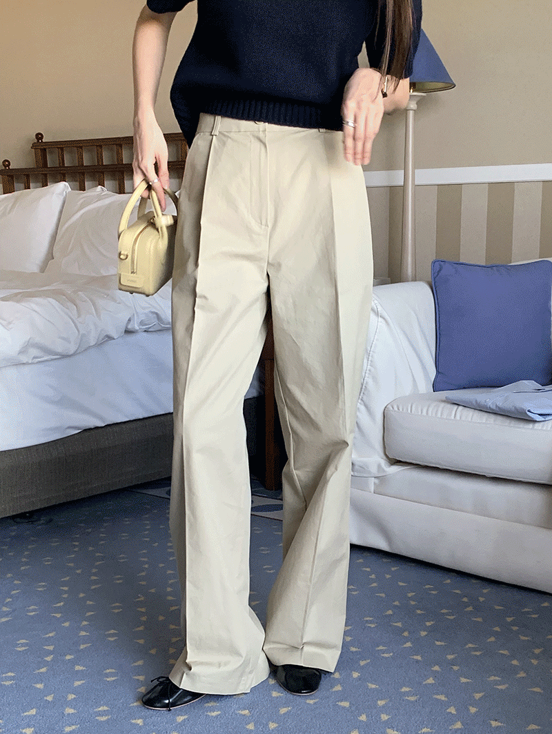 [숏-롱/당일출고/Lemoir] Nut Pintuck Chino Pants (3 color)