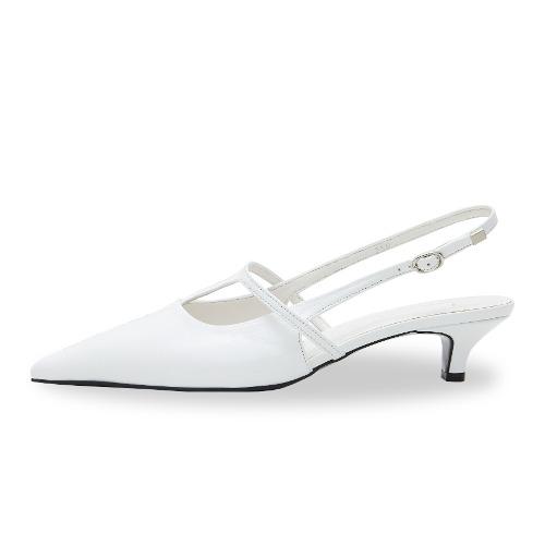 "T\" Slingback “WHITE”