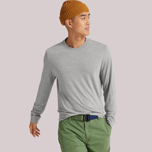 Allbirds Men's Long Sleeve Sea Tee - Medium Grey