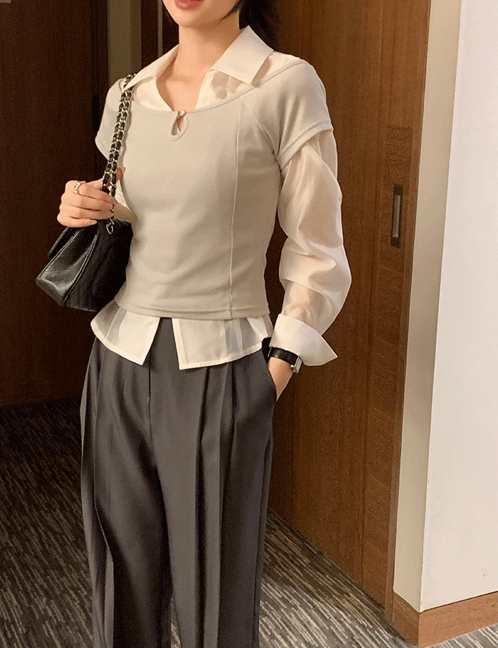 윌러 실키 블라우스 (2color)