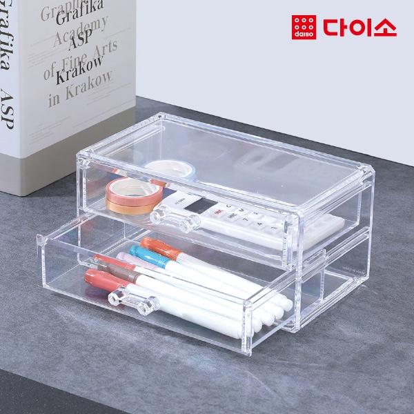 [다이소]2단서랍소품케이스(3000)-1034231