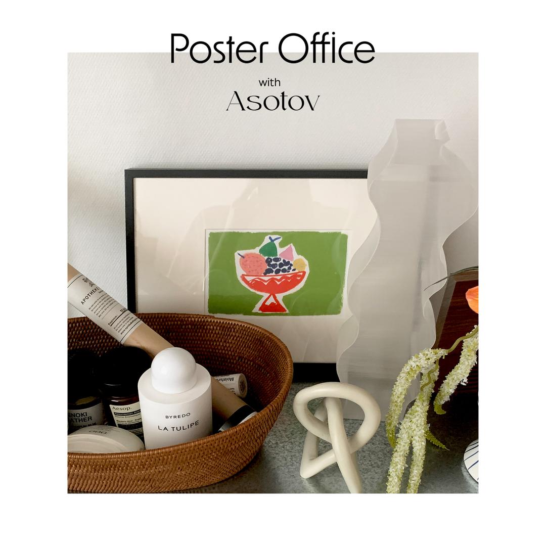 [PO x Asotov] Oil pastel mini poster 5종 (프레임 포함)