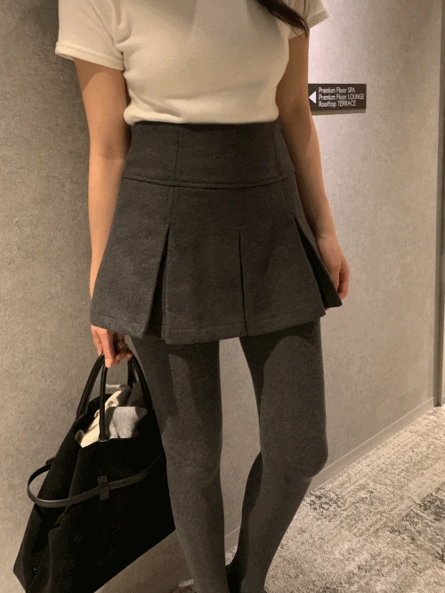 프링 울 스커트