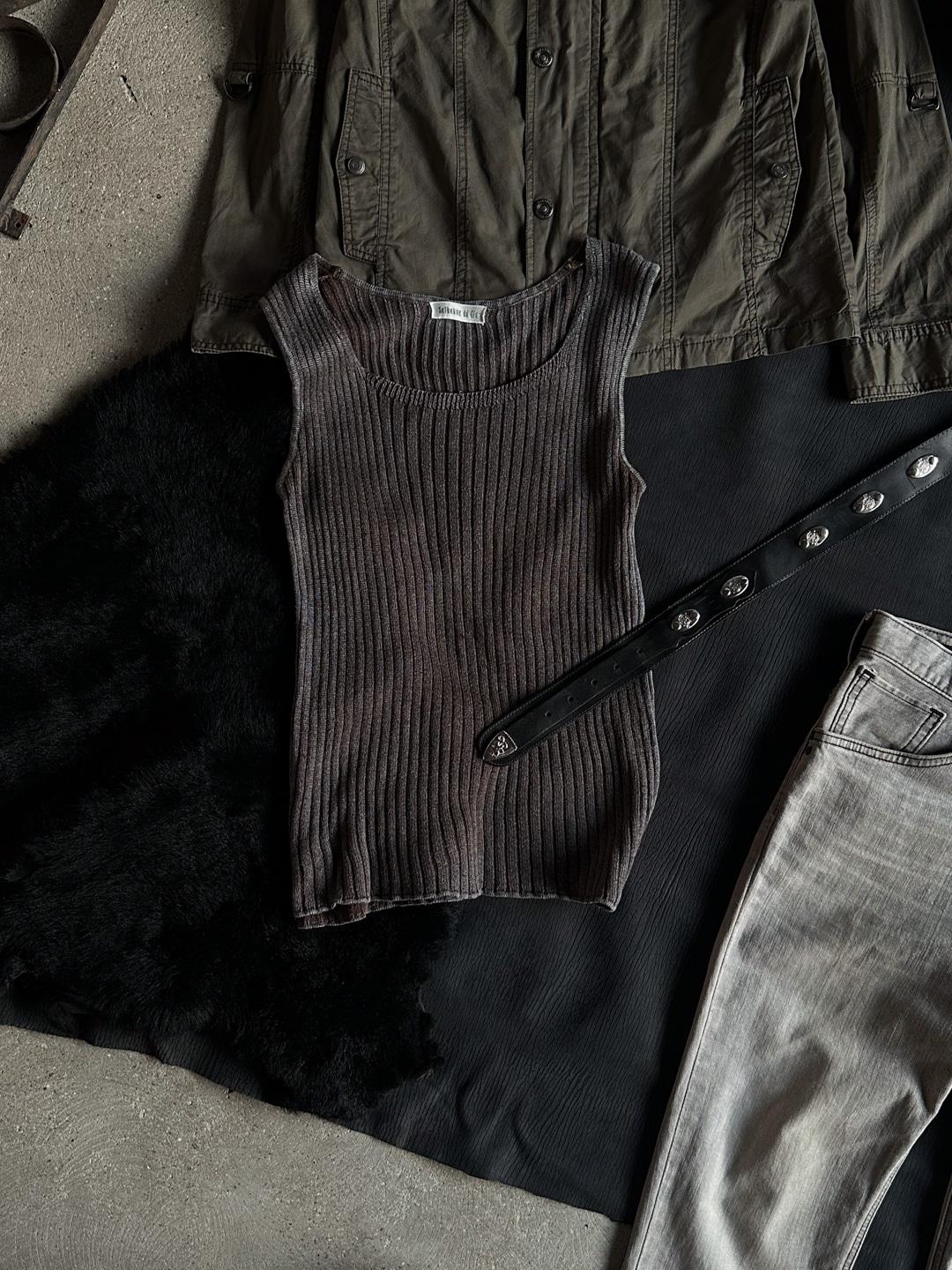 Washed Knit Sleeveless 0522 W