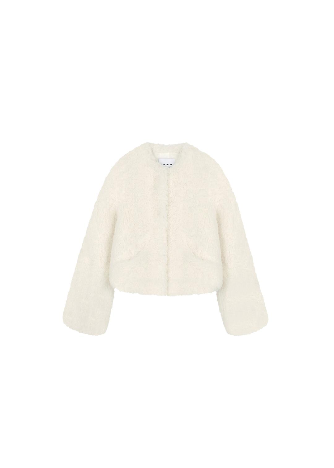 로제 시어링 퍼 재킷