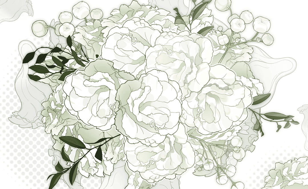 하얀꽃 브러쉬 세트