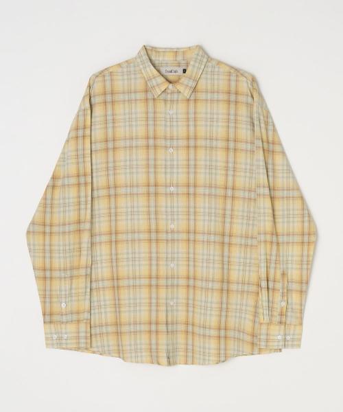 빈티지 오버핏 체크 셔츠 그린