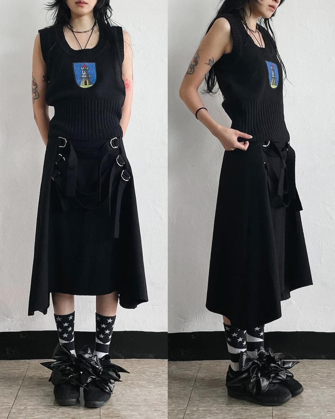 rare* 질샌더 본디지 플레어 스커트 | 후루츠패밀리