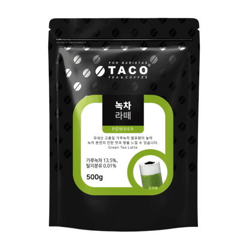 타코 녹차라떼 분말, 500g, 1개입, 1개 - 라떼분말 | 쿠팡