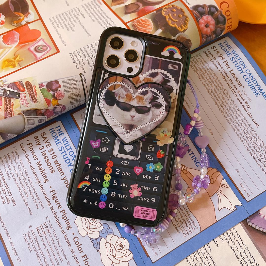 Y2K 레트로 2G 폰케이스 스마트톡 세트 아이폰 갤럭시 폰케이스 카드수납 범퍼 클리어 S23 Z플립4 S22 울트라 폴드4 A32