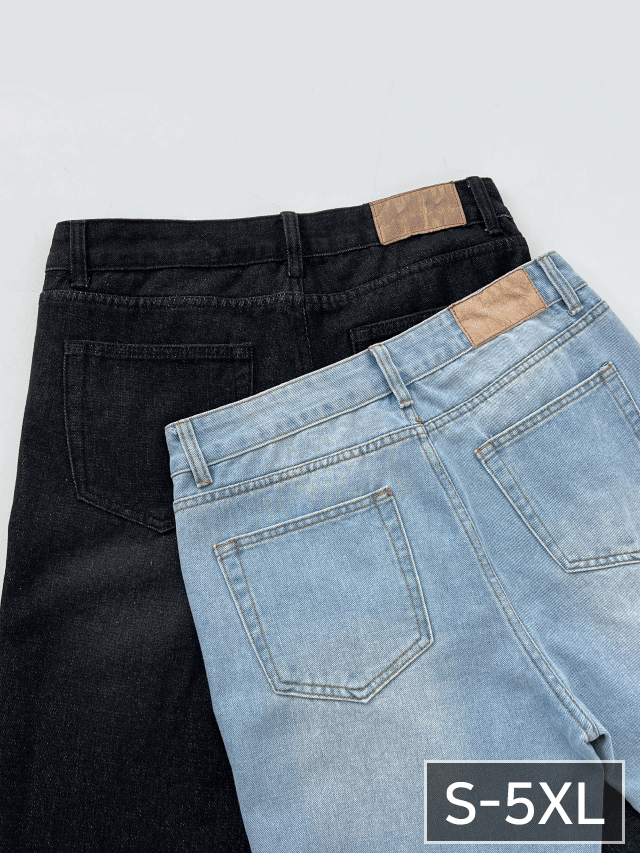 핏좋은 모어든 세미와이드 데님(S-5XL)