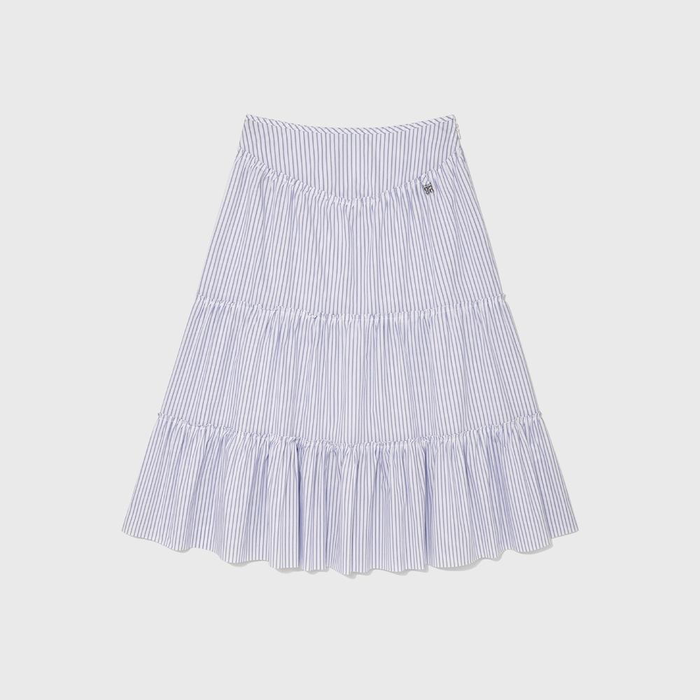RODEO TIERED RUFFLE SKIRT (STRIPE)