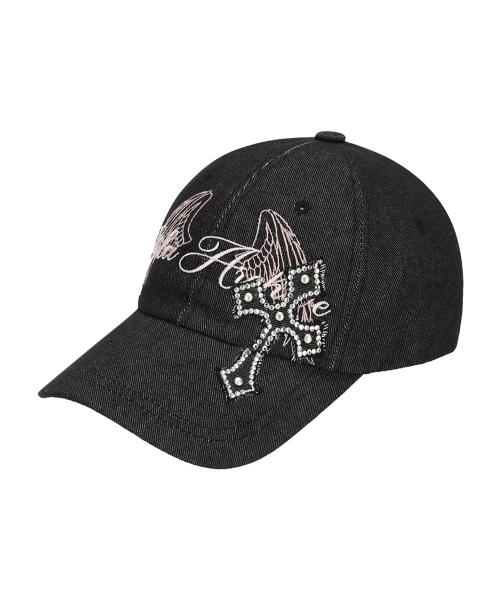 CROSS PATCHED WING BALLCAP_BLACK