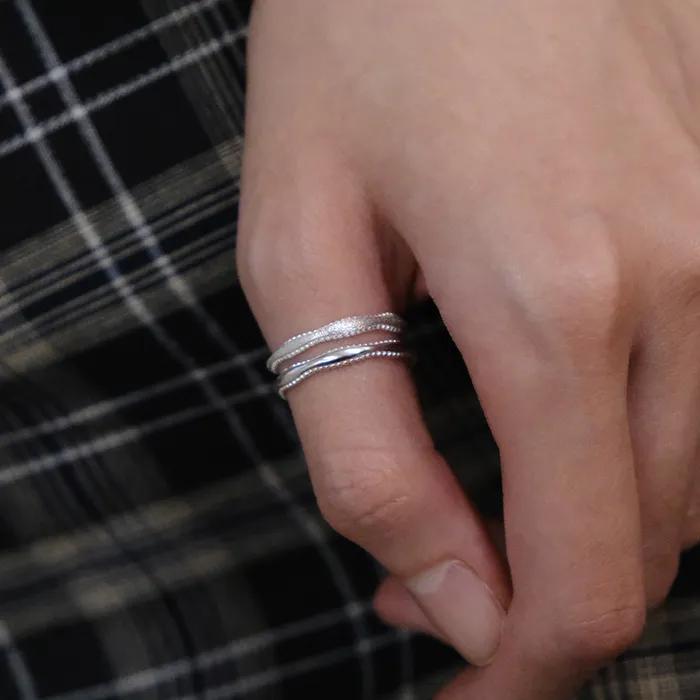 MILGRAIN TEXTURE WAVE RING