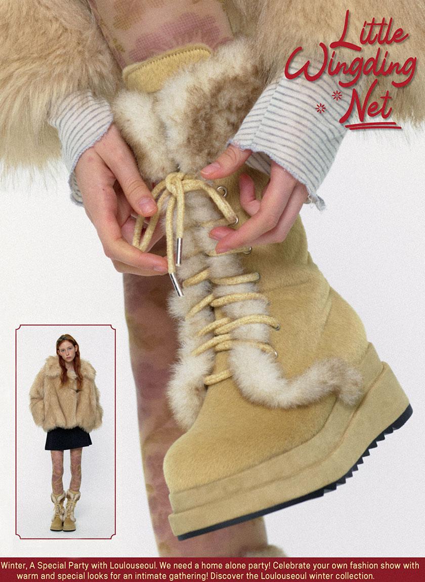 Sugar Fur Boots (Beige)