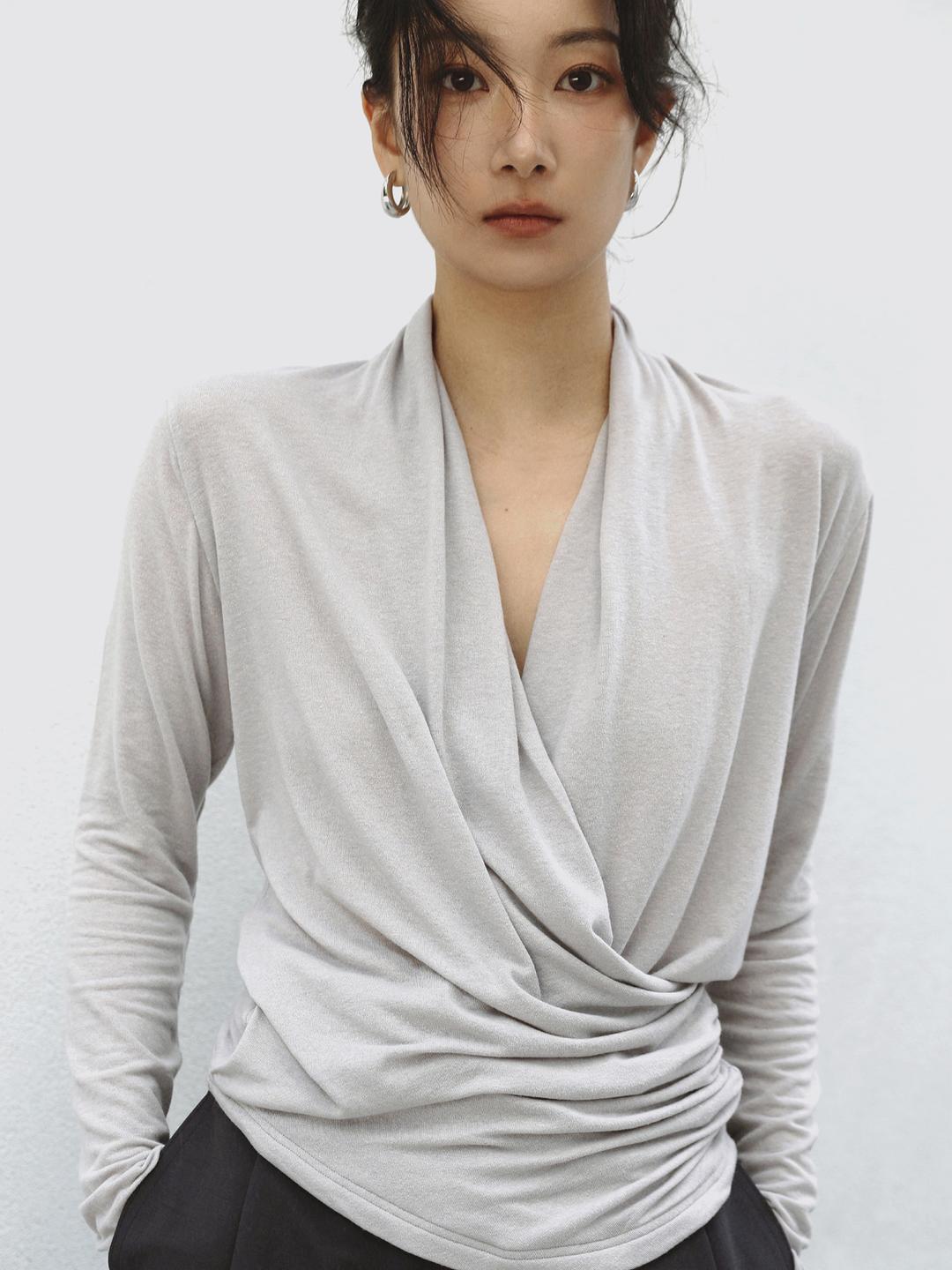 Drapped t-shirt (그레이)