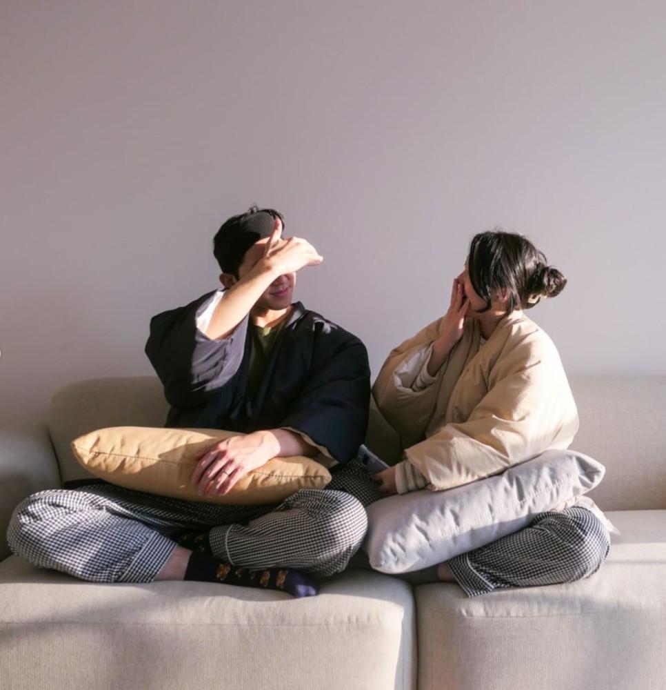 호무로 필굿 마고자 홈웨어 실내 가디건 커플룩 가벼운 패딩 캠핑용