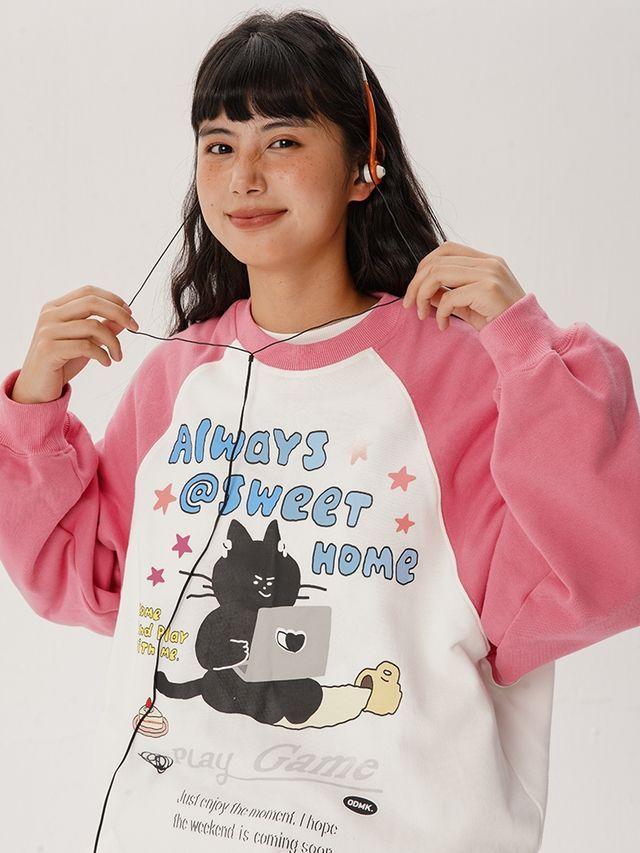 ODDMAKER 스위트홈 래글런 스웨트셔츠 (3 컬러)