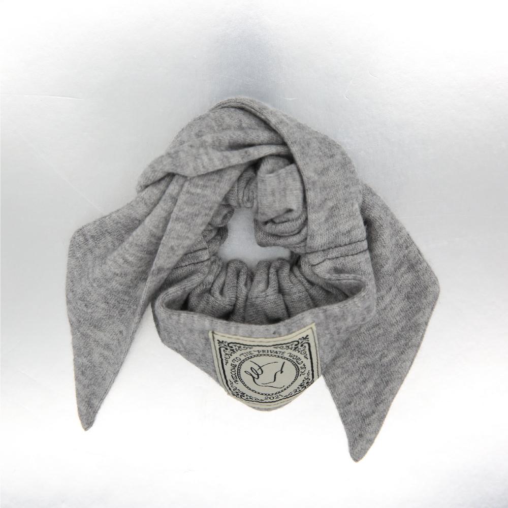 [선물포장] Angora Knit Twilly Scrunchie (melange grey)