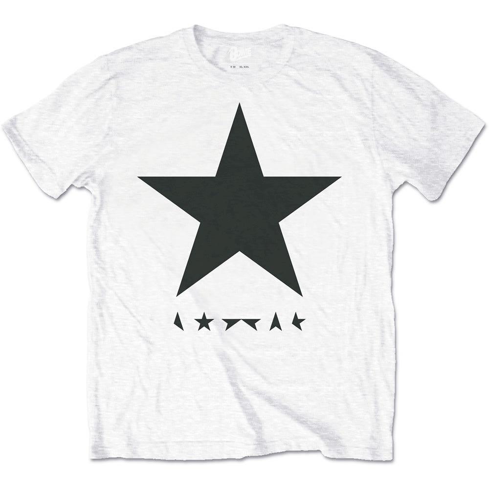 공식 DAVID BOWIE 데이빗 보위 Blackstar On White 반팔 티셔츠