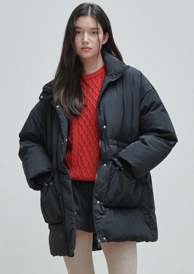 폼폼 푸퍼 자켓 블랙
