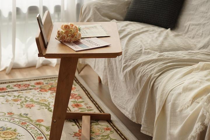 받침 소파 침대 노트북 다용도 원목 보조 책상 협탁 사이드테이블