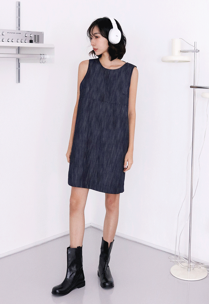 raw denim mini onepiece
