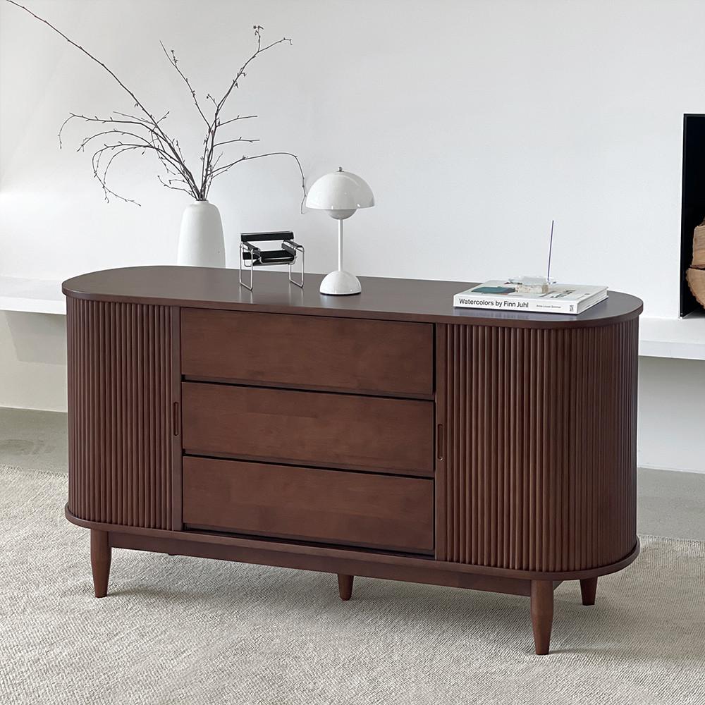 [희망일배송] 로포텐 로망 고무나무 원목 3단 와이드 서랍장 화장대서랍장 1400