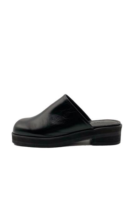 폴리시드 라운드 토 클로그  / Black / 4cm