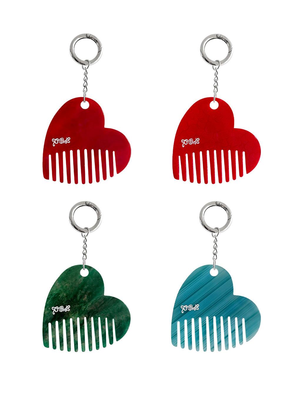 Heart comb keyring (4color)