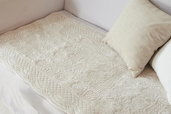 클래식 퀼팅 극세사 워싱 쇼파패드 4size / 3color