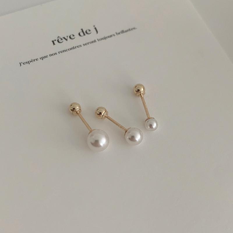 (14k gold) 스와로브스키 진주 귀걸이&피어싱