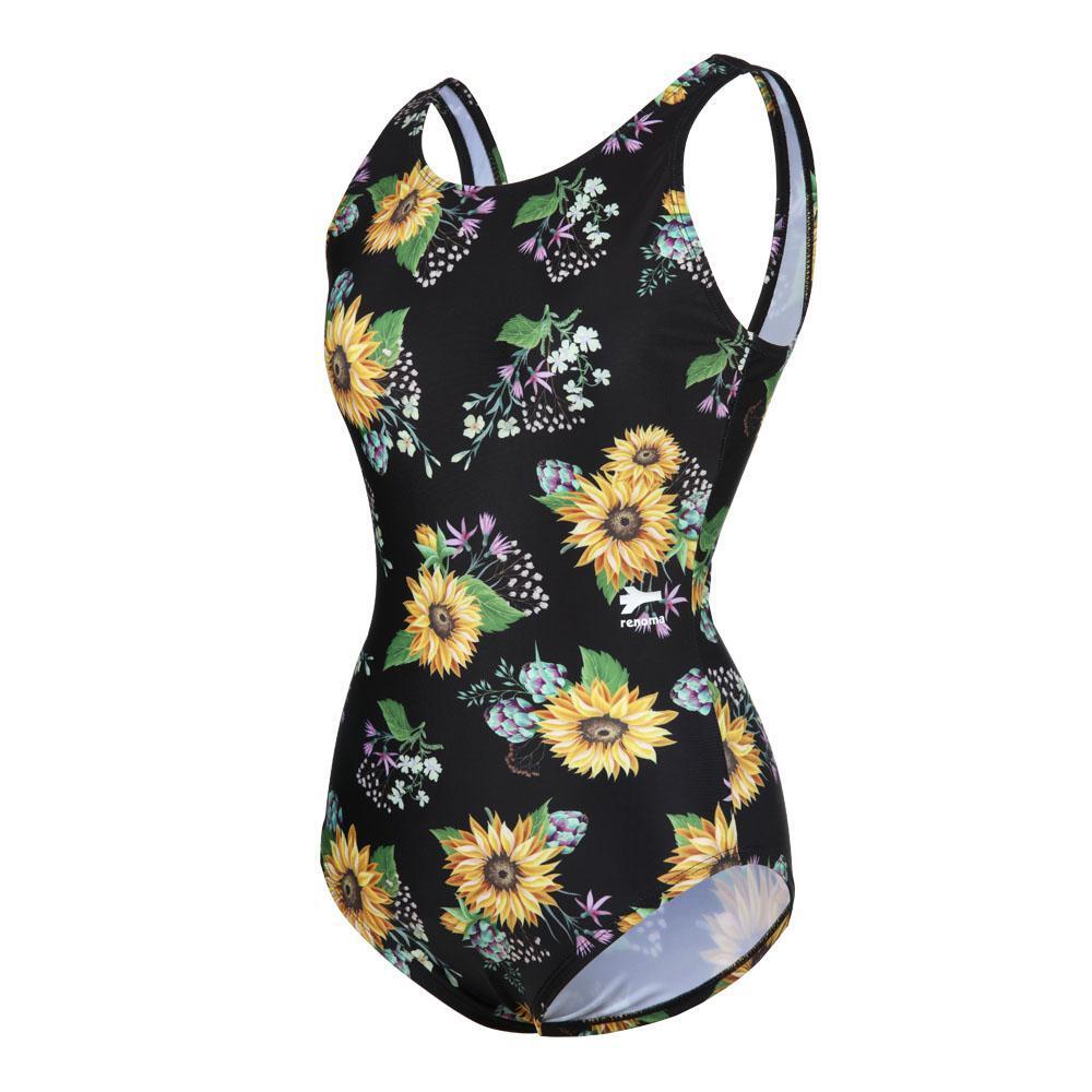 여성 해바라기 U백 원피스수영복 블랙 RN-LS2D204-BK
