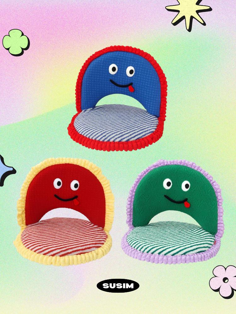 수심 Roy Chair(3 color) 로이 접이식 의자 등받이 좌식 귀여운 방석 각도 조절