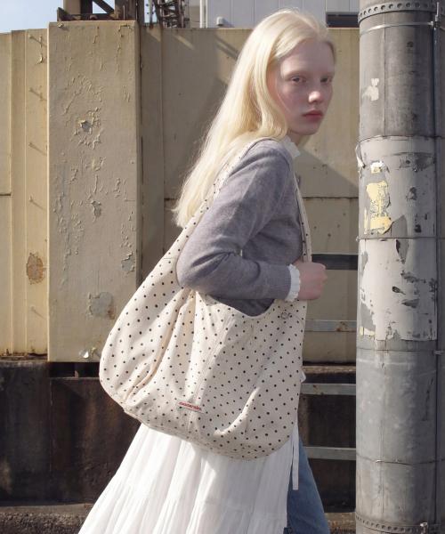 Drop eco shoulder bag_Dot ivory