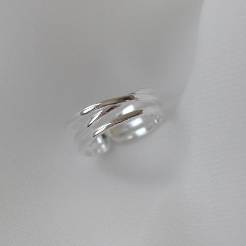 무배/실버925 볼드 레이어드 은오픈링