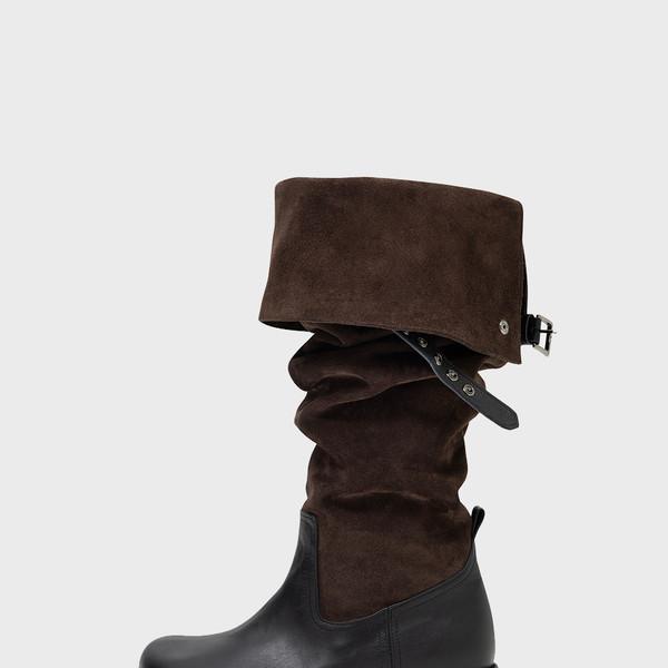 AEGI SLOUCHY KNEE-HIGH BOOT_BROWN SUEDE