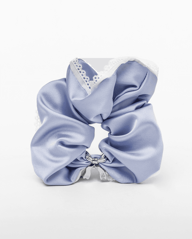 빈티지 리본 스크런치(블루)