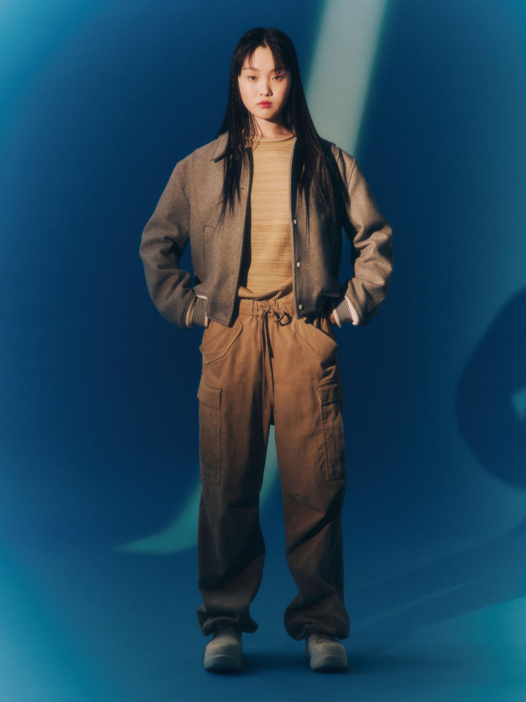 beige corduroy cargo pants