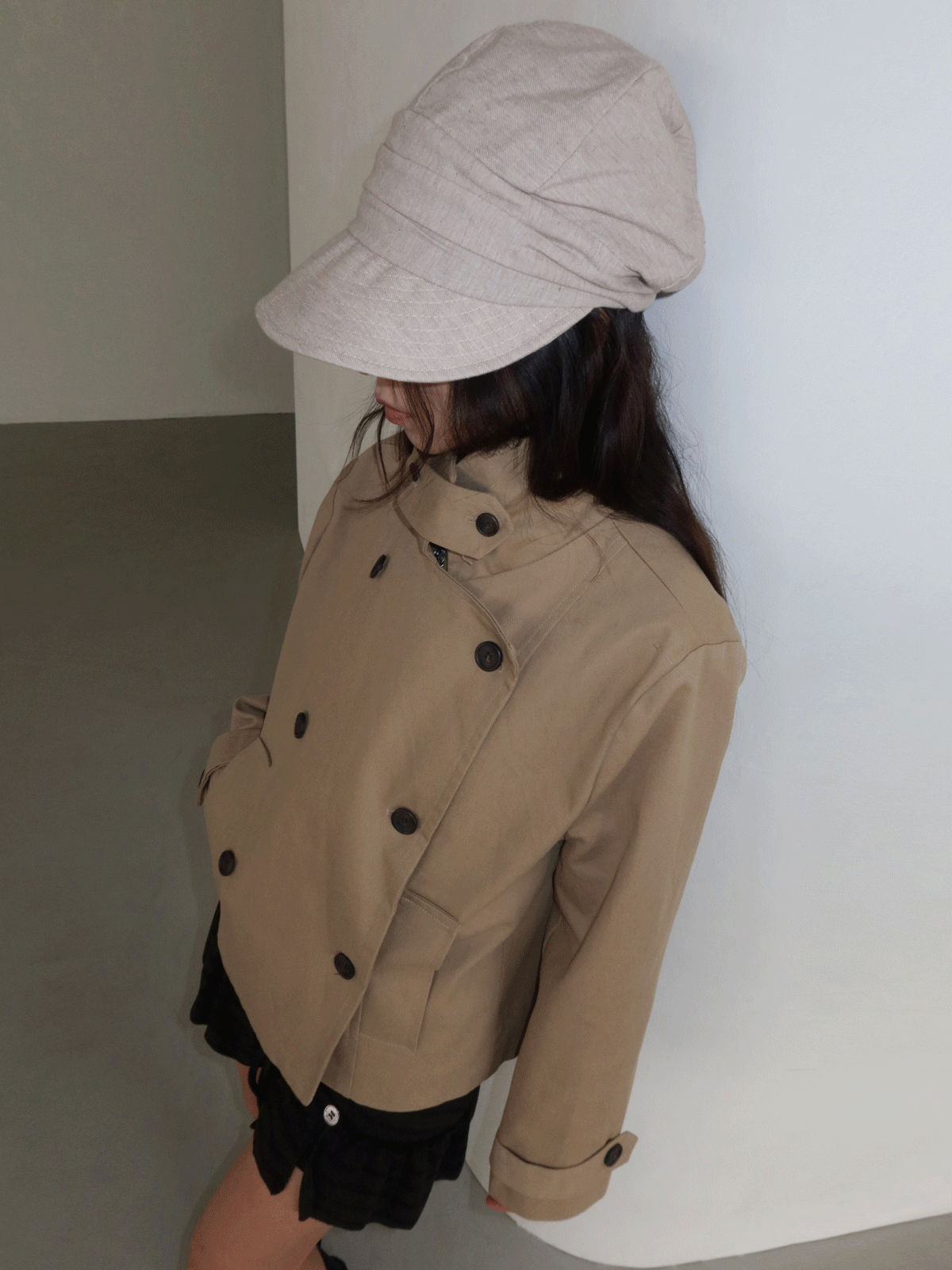 온마인드 [BEST] DOUBLE TRENCH JACKET