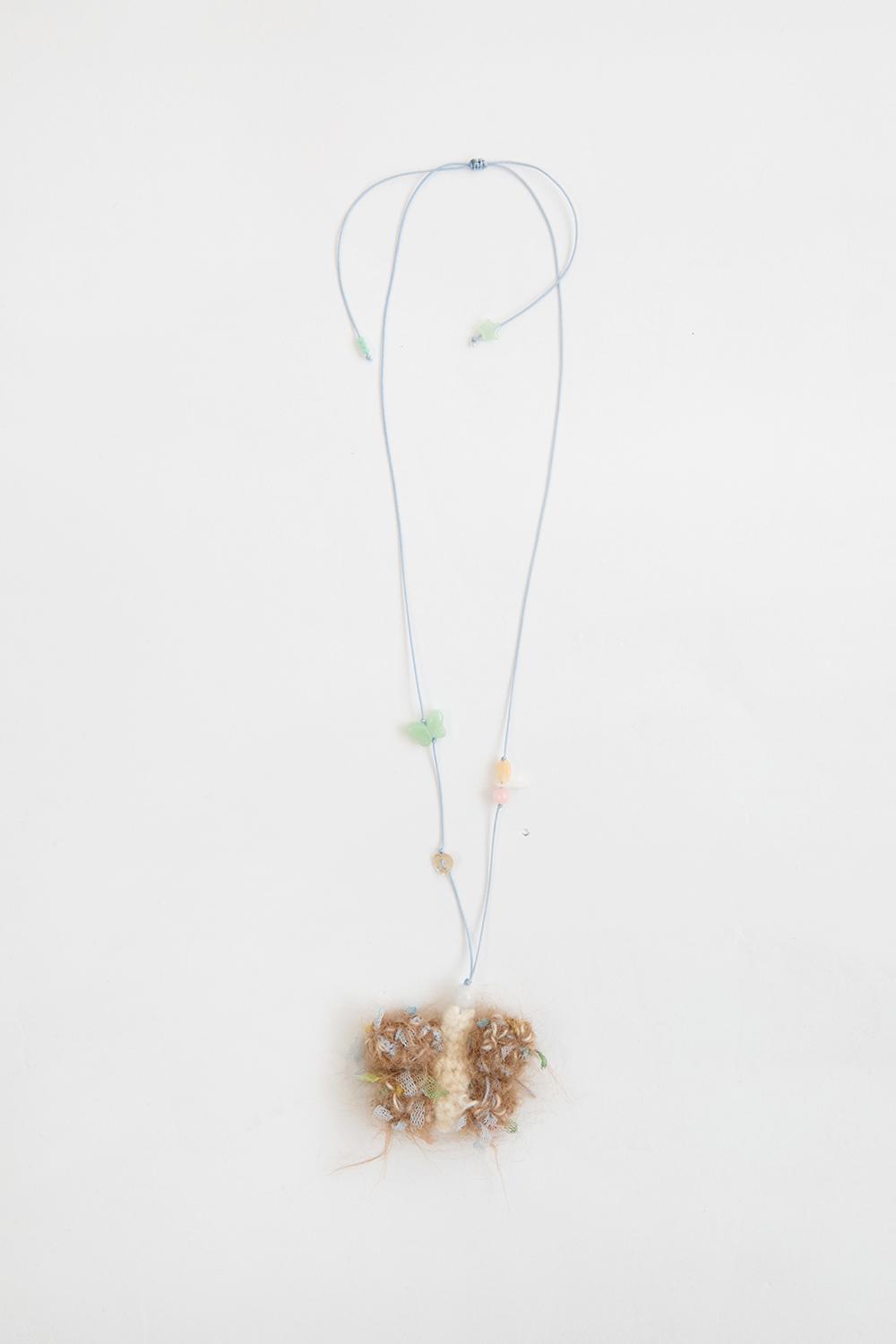 [JOLIELAIDE x ALCMY] Butterfly Crochet Necklace(Mocha brown)