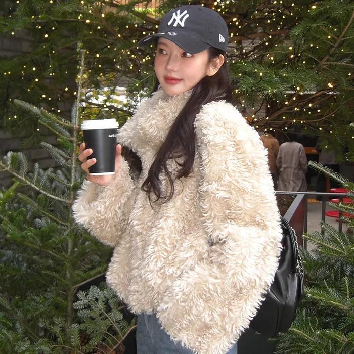 Popo fur jacket (beige)