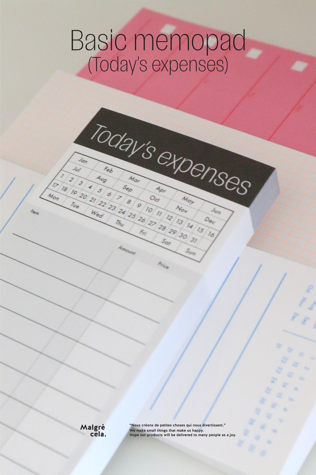 Basic memopad - Today's expenses